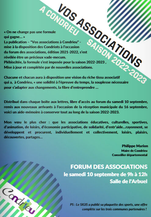 Condrieu-Vos Associations-Couverture 2022-2023